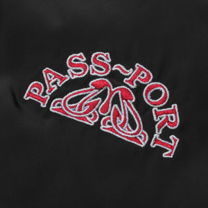 Pass~Port Crystal Embroidery Freight Jacket - Black
