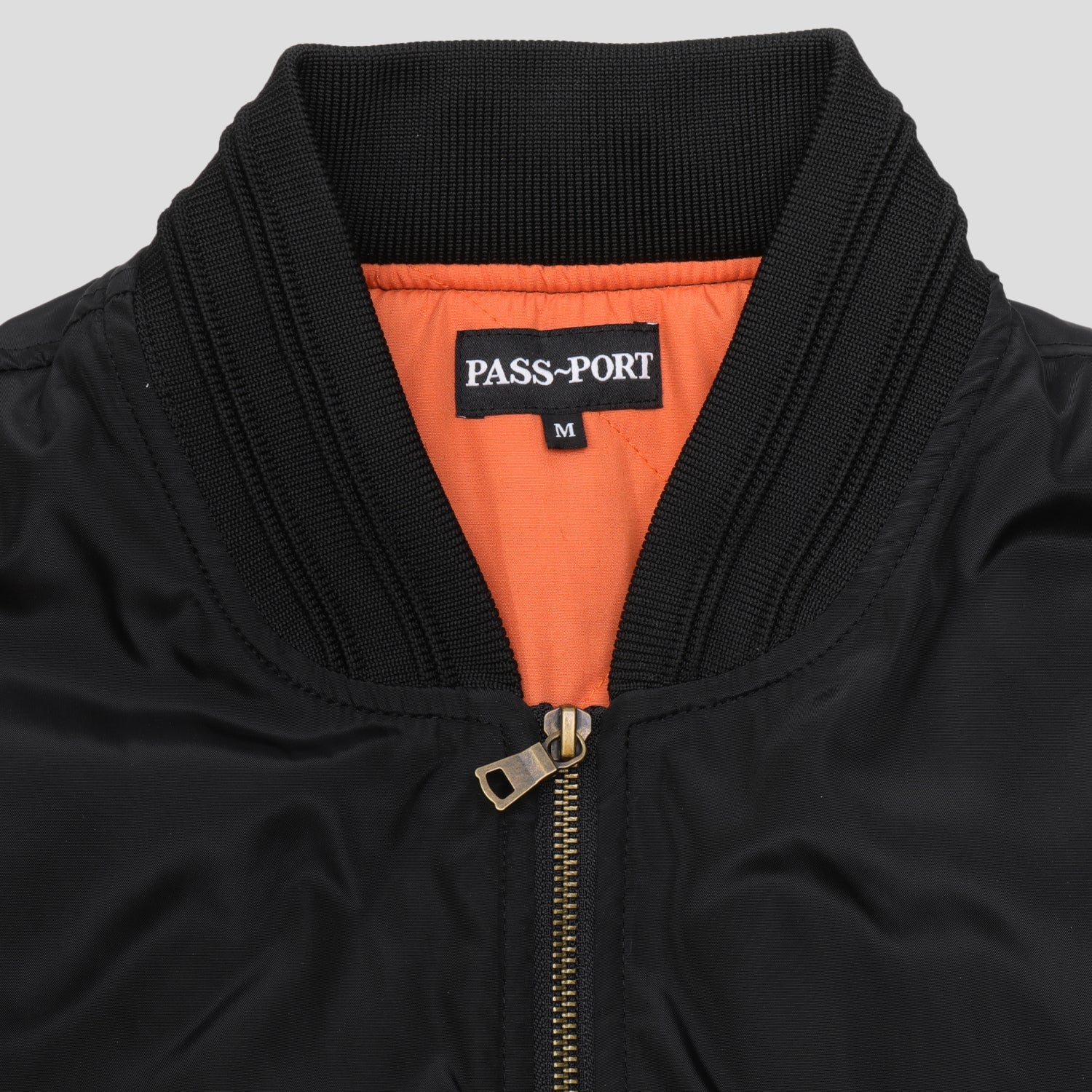 Pass~Port Crystal Embroidery Freight Jacket - Black