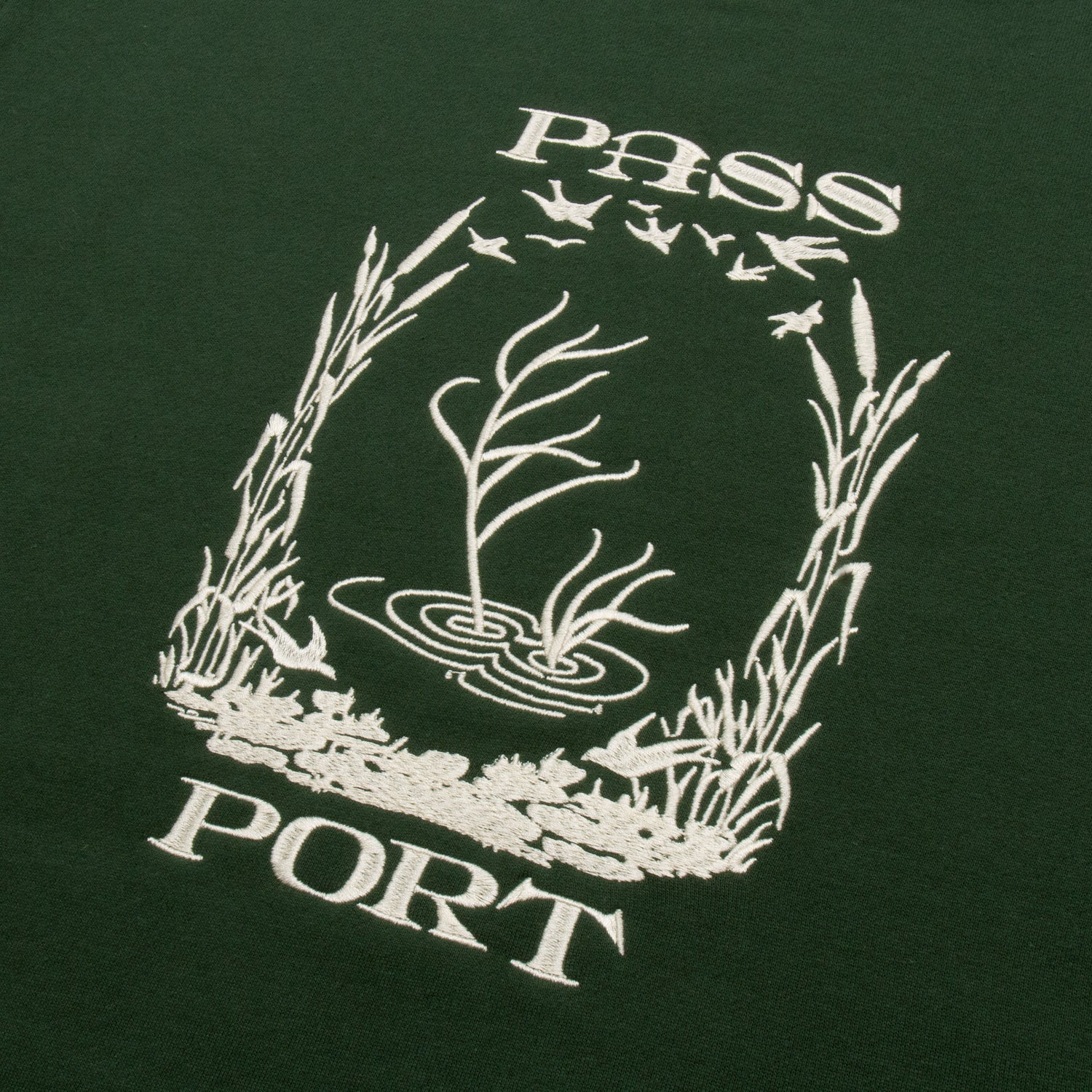 Pass~Port Everglade Embroidery Sweater - Forest Green