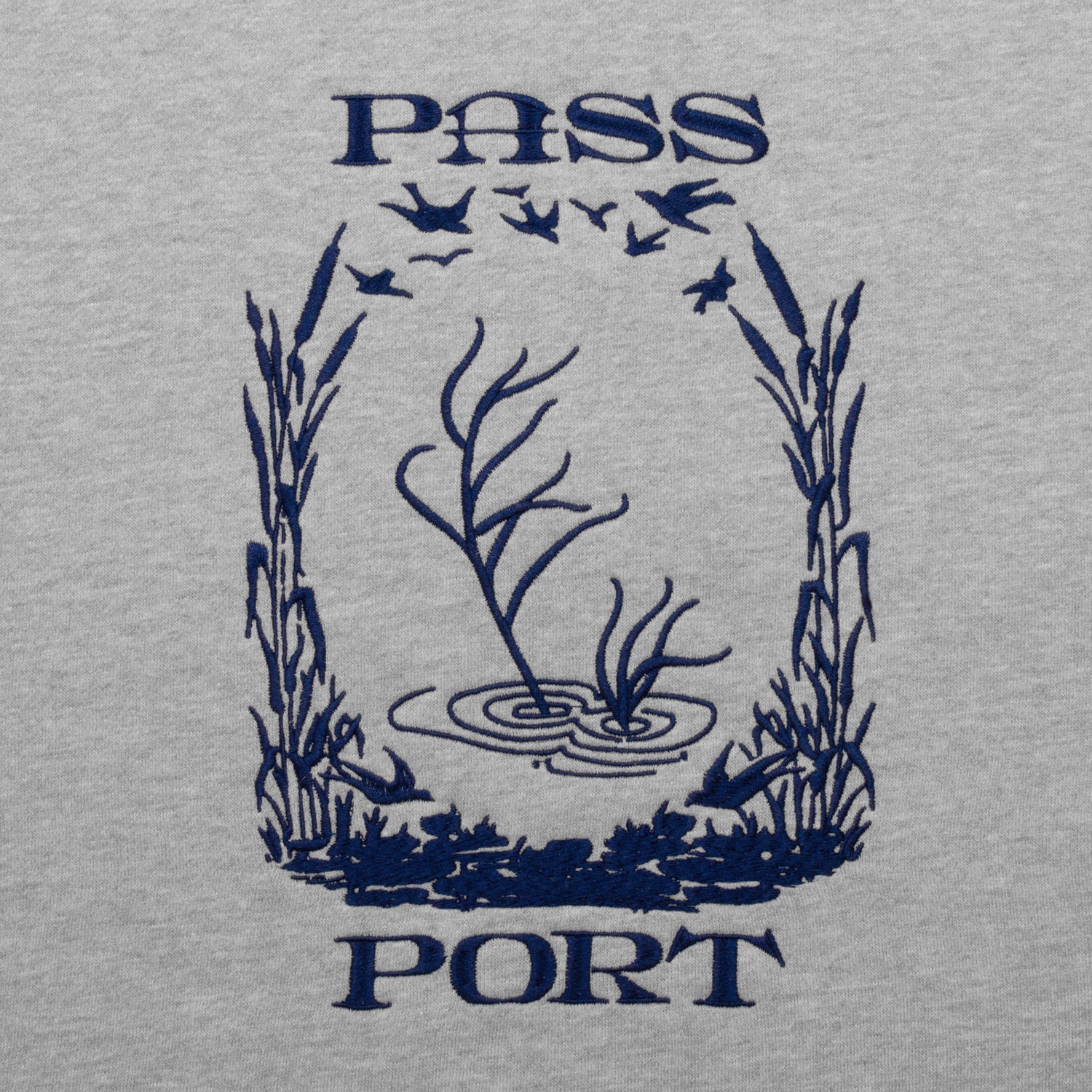 Pass~Port Everglade Embroidery Sweater - Ash Heather
