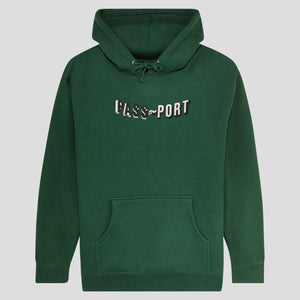 Pass~Port Sunken Logo Embroidery Hoodie - Forest Green