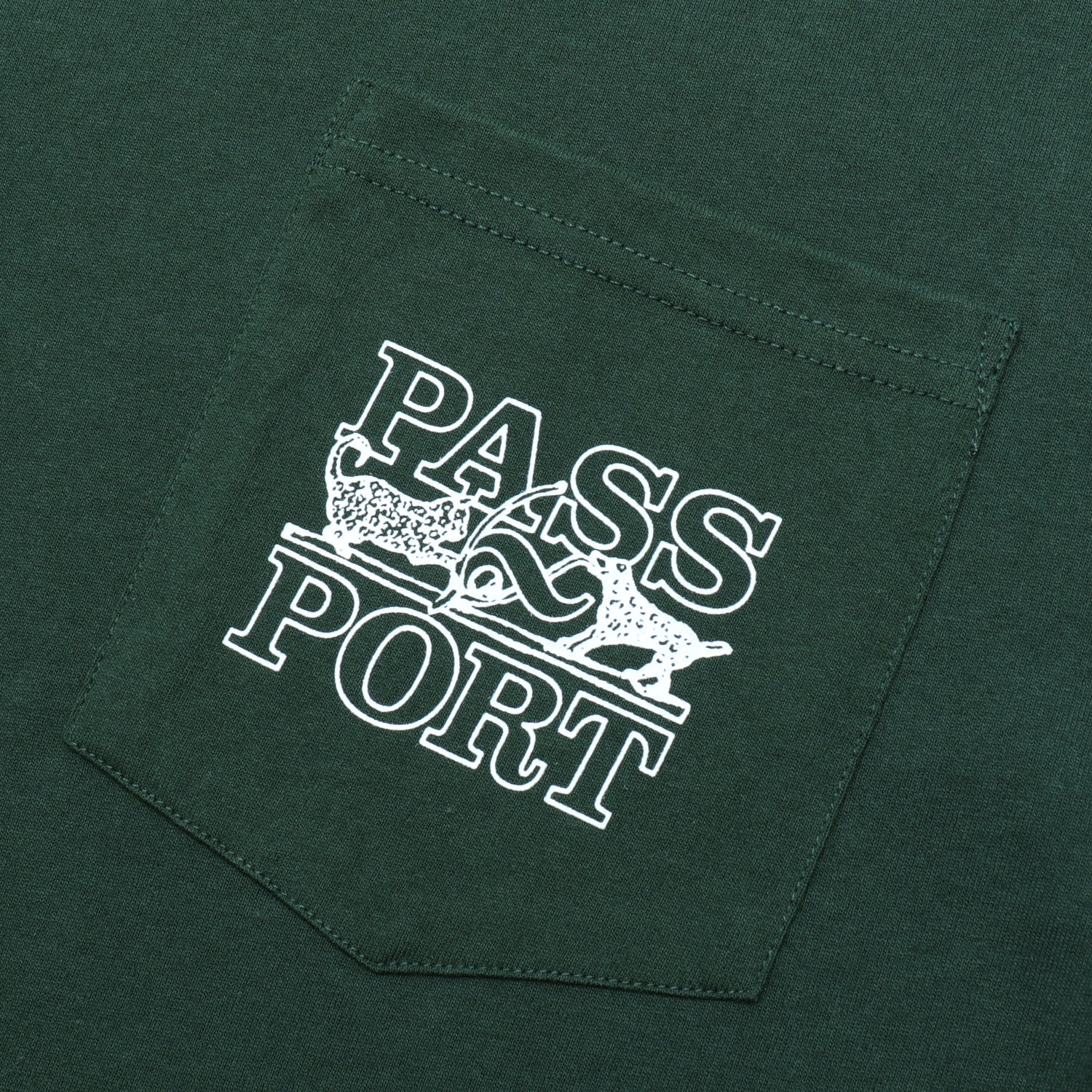 Pass~Port Trinkets Pocket Long-sleeve Tee - Forest Green