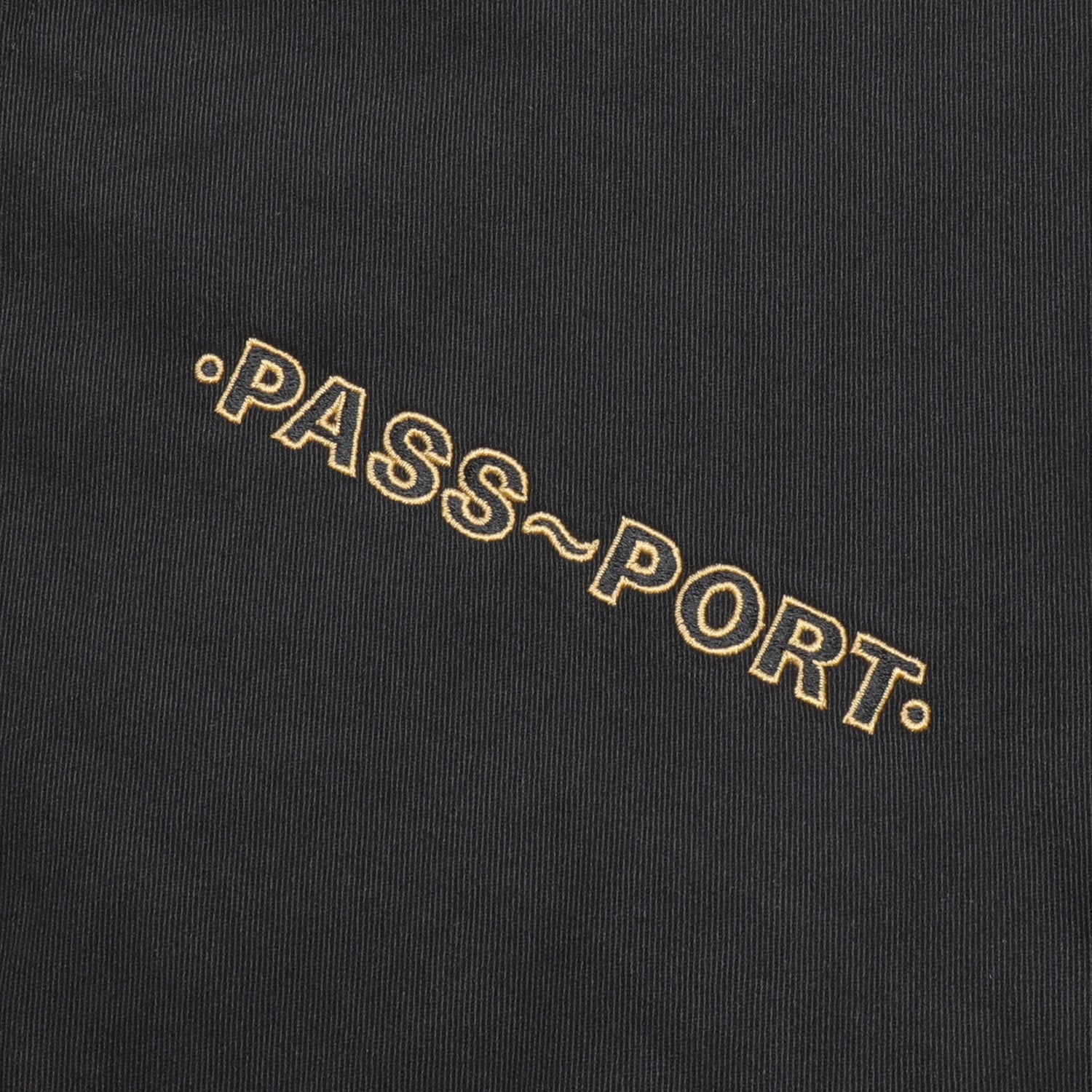 Pass~Port Emblem Appliqué Workers Jacket - Black