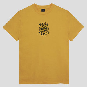 Pass~Port Potters Mark Embroidery Tee - Gold