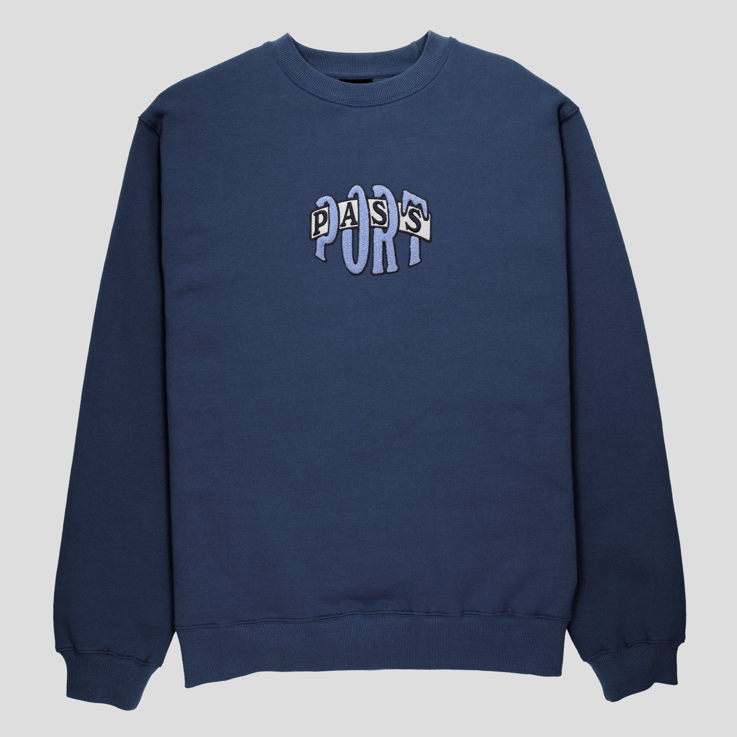 Pass~Port Bulb Logo Chenille Sweater - Navy