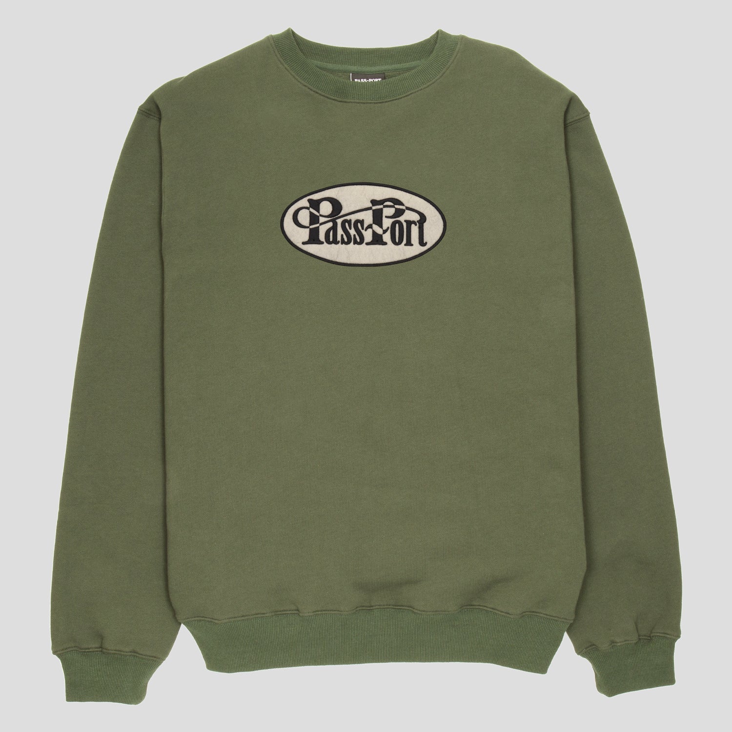 Pass~Port Whip Logo Sweater - Military Green