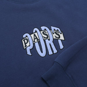 Pass~Port Bulb Logo Chenille Sweater - Navy