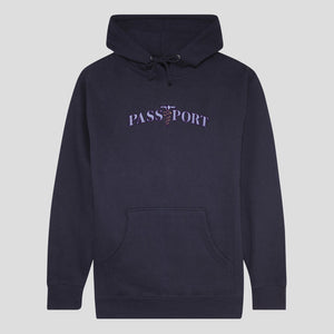 Pass~Port Corkscrew Embroidery Hoodie - Navy