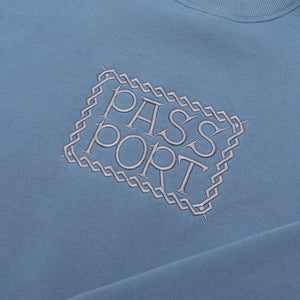 Pass~Port Invasive Embroidered Sweater - Washed Out Blue