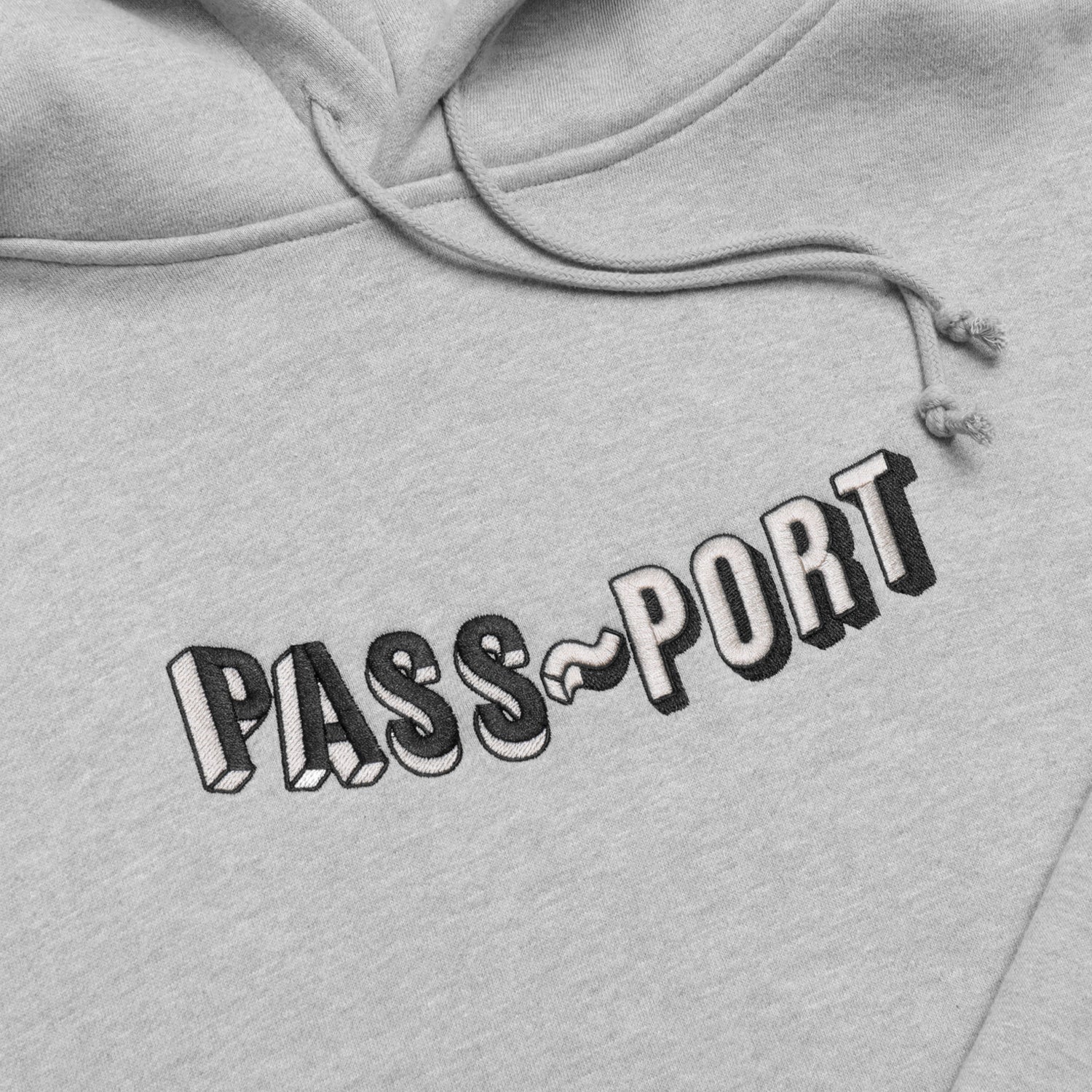 Pass~Port Sunken Logo Embroidery Hoodie - Grey Heather – Pass~Port USA