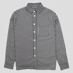 Pass~Port Workers Check Shirt Long Sleeve - Black