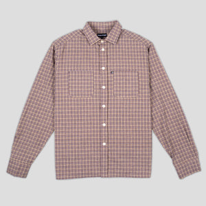 Pass~Port Workers Check Long-sleeve Shirt - Honeycomb