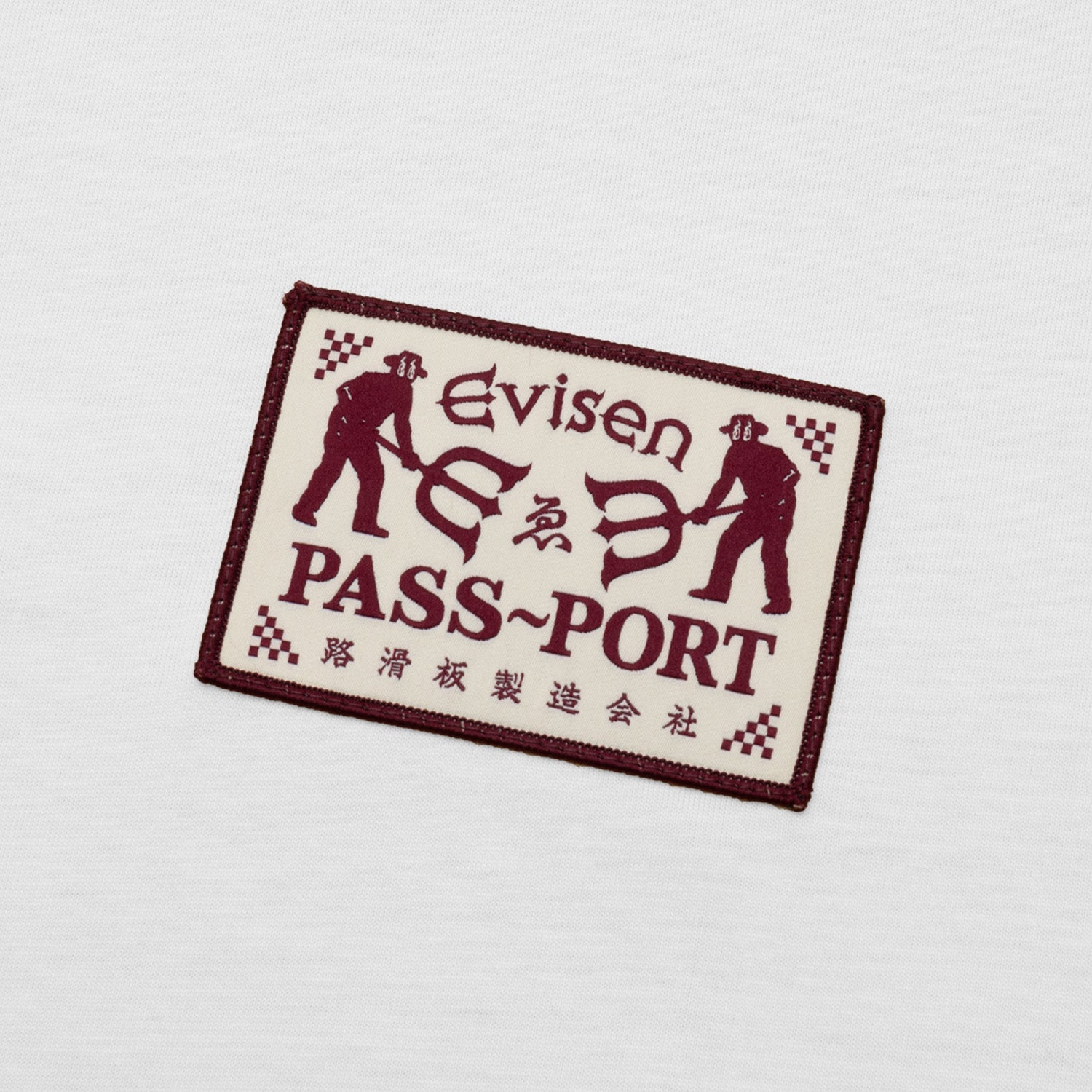 Pass~Port & Evisen Logo Lock~Up Tee - White