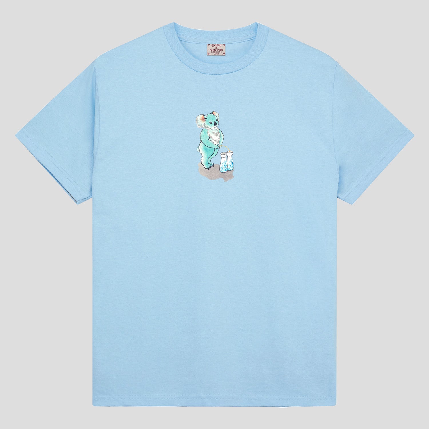 Pass~Port & Evisen Sake Tee - Powder Blue