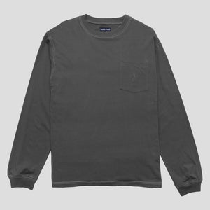 Pass~Port Organic Pocket Long-sleeve Tee - Tar