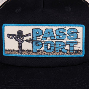 Pass~Port Water Restrictions Workers Trucker Cap - Black