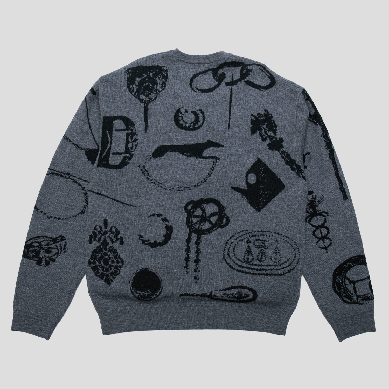 Pass~Port Trinkets Knit Sweater - Grey