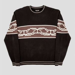 PASS~PORT "INTER SOLID" KNITTED SWEATER TAR