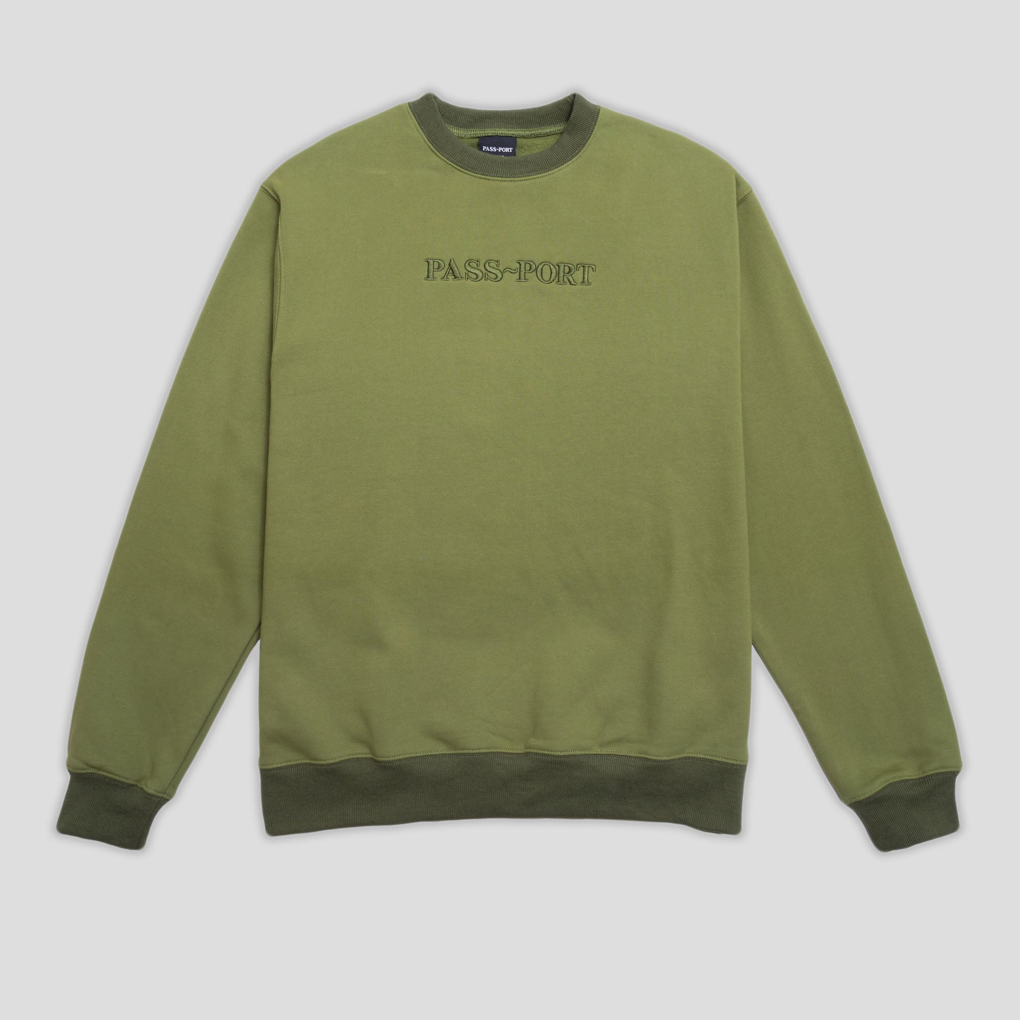 Pass~Port Official Contrast Organic Sweater - Olive