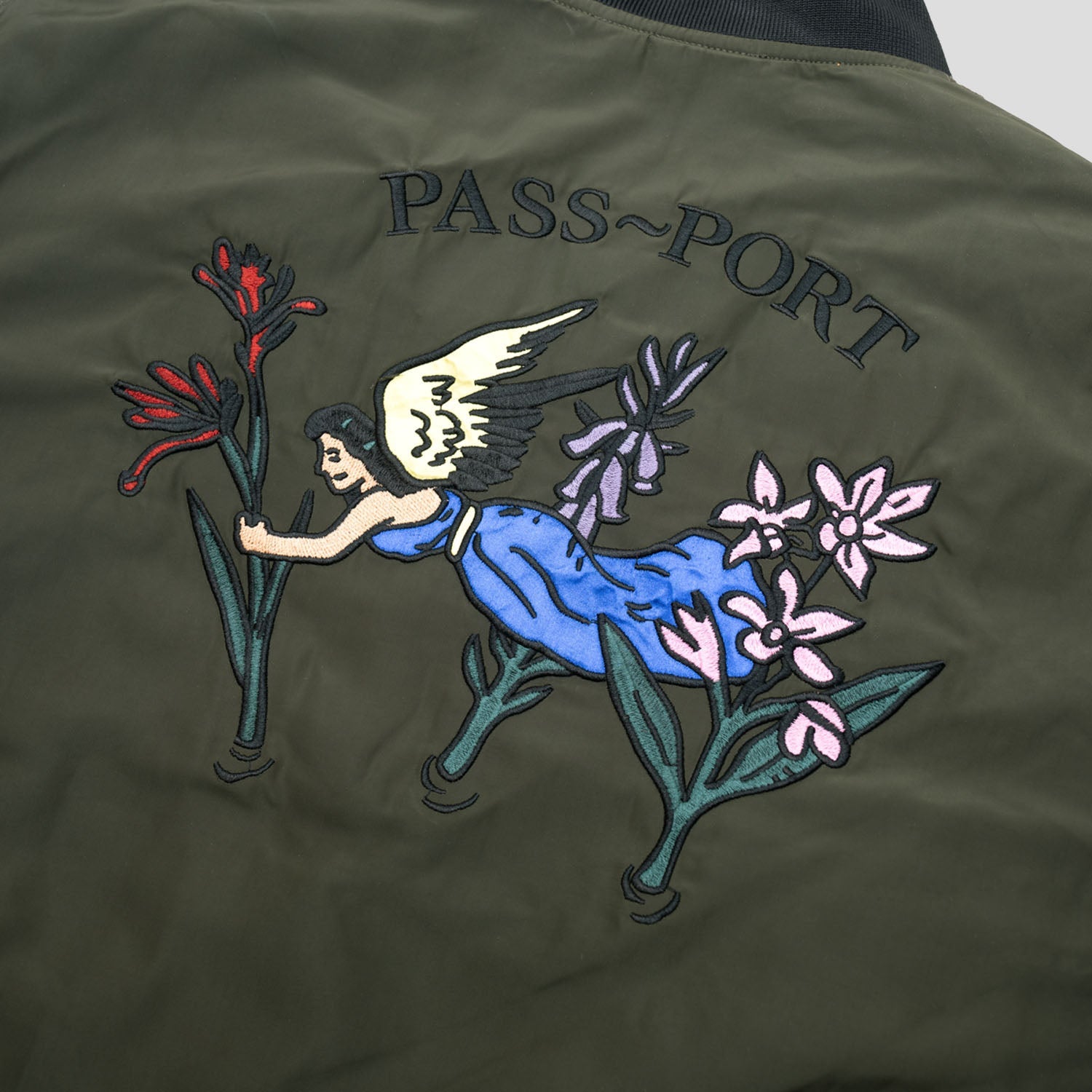 Pass~Port Gardening Satin Jacket - Forest Green