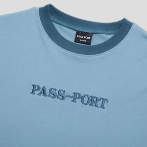 Pass~Port Official Contrast Organic Tee - Baltic Blue