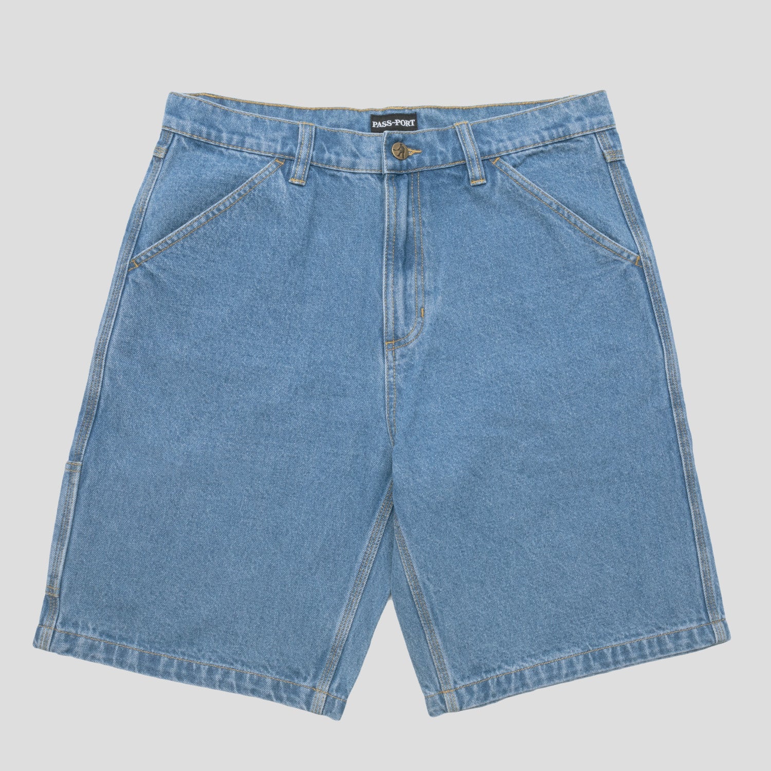 Pass~Port Workers Club Short - Washed Light Indigo
