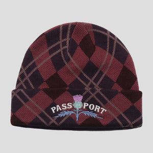 Pass~Port Thistle Beanie - Red Tartan