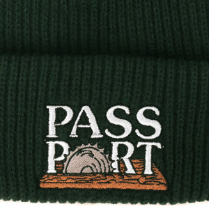 PASS~PORT "CIRCLE SAW" BEANIE FOREST GREEN