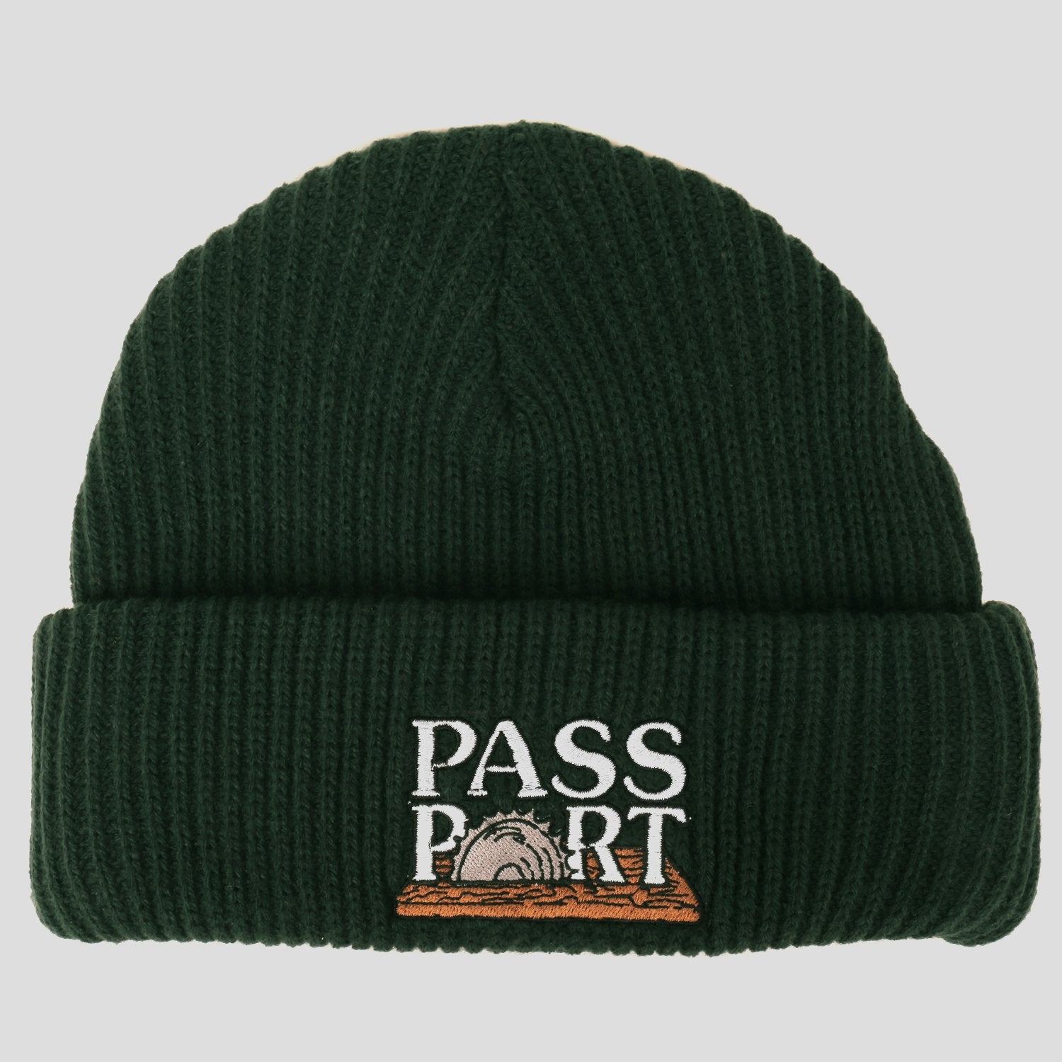 PASS~PORT "CIRCLE SAW" BEANIE FOREST GREEN