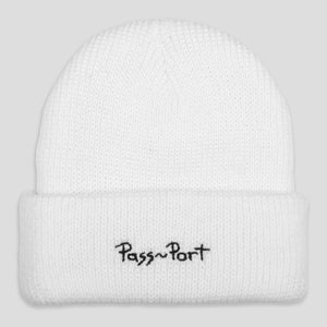 PASS~PORT TOBY ZOATES "COPPERS" BEANIE WHITE
