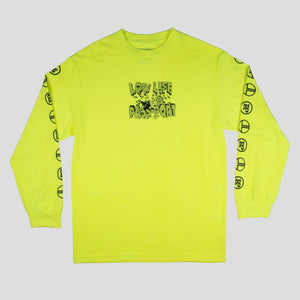 PASS~PORT LOW LIFE "BRICK" L/S TEE SAFETY GREEN