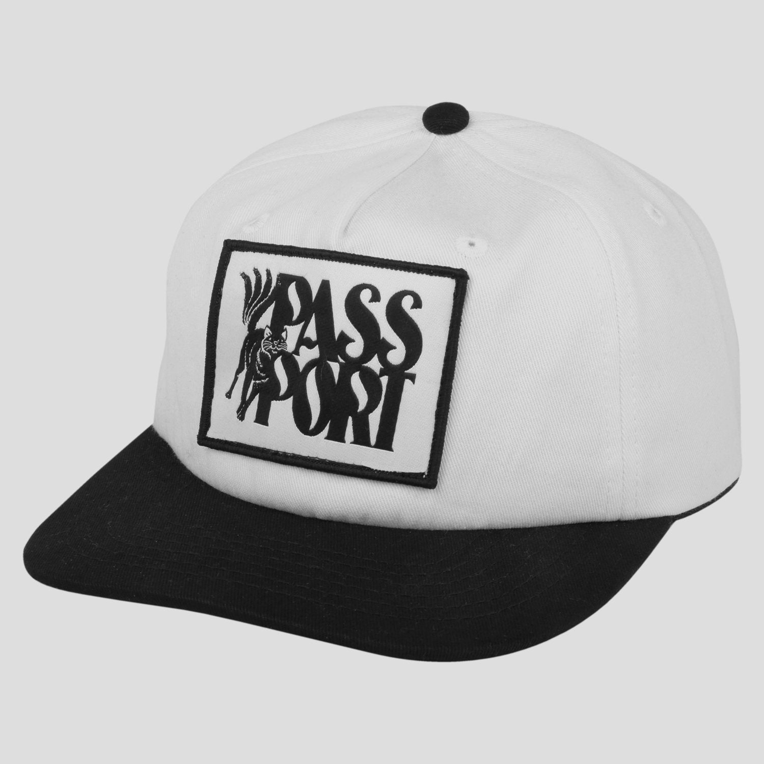 PASS~PORT "MOGGY" CAP WHITE/BLACK
