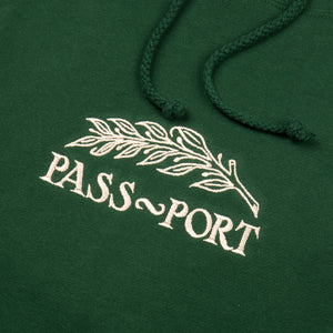 PASS~PORT "QUILL" EMBROIDERED HOOD FOREST GREEN
