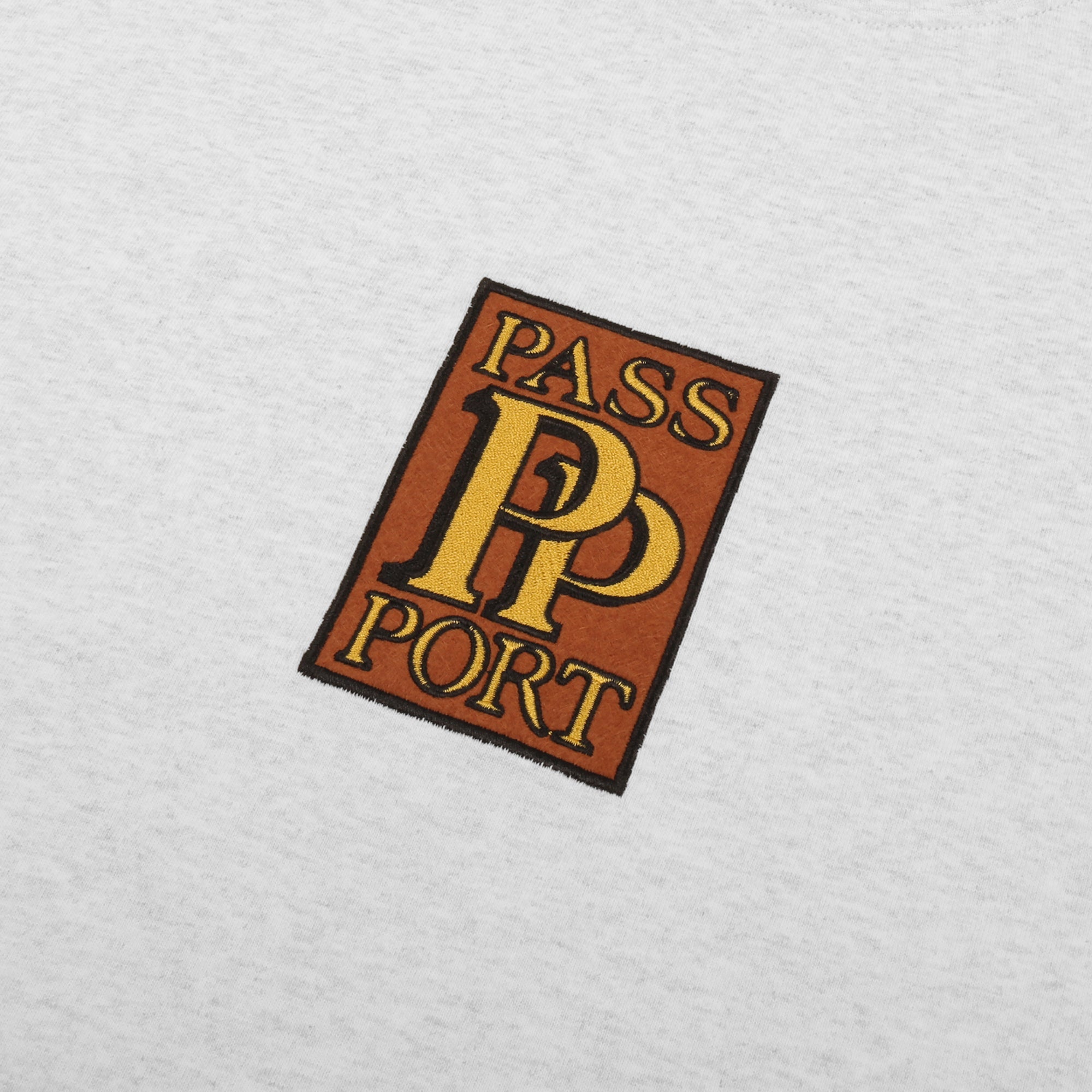 PASS~PORT "PP EMBROIDERY" TEE ASH
