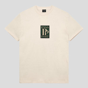 PASS~PORT "PP EMBROIDERY" TEE NATURAL
