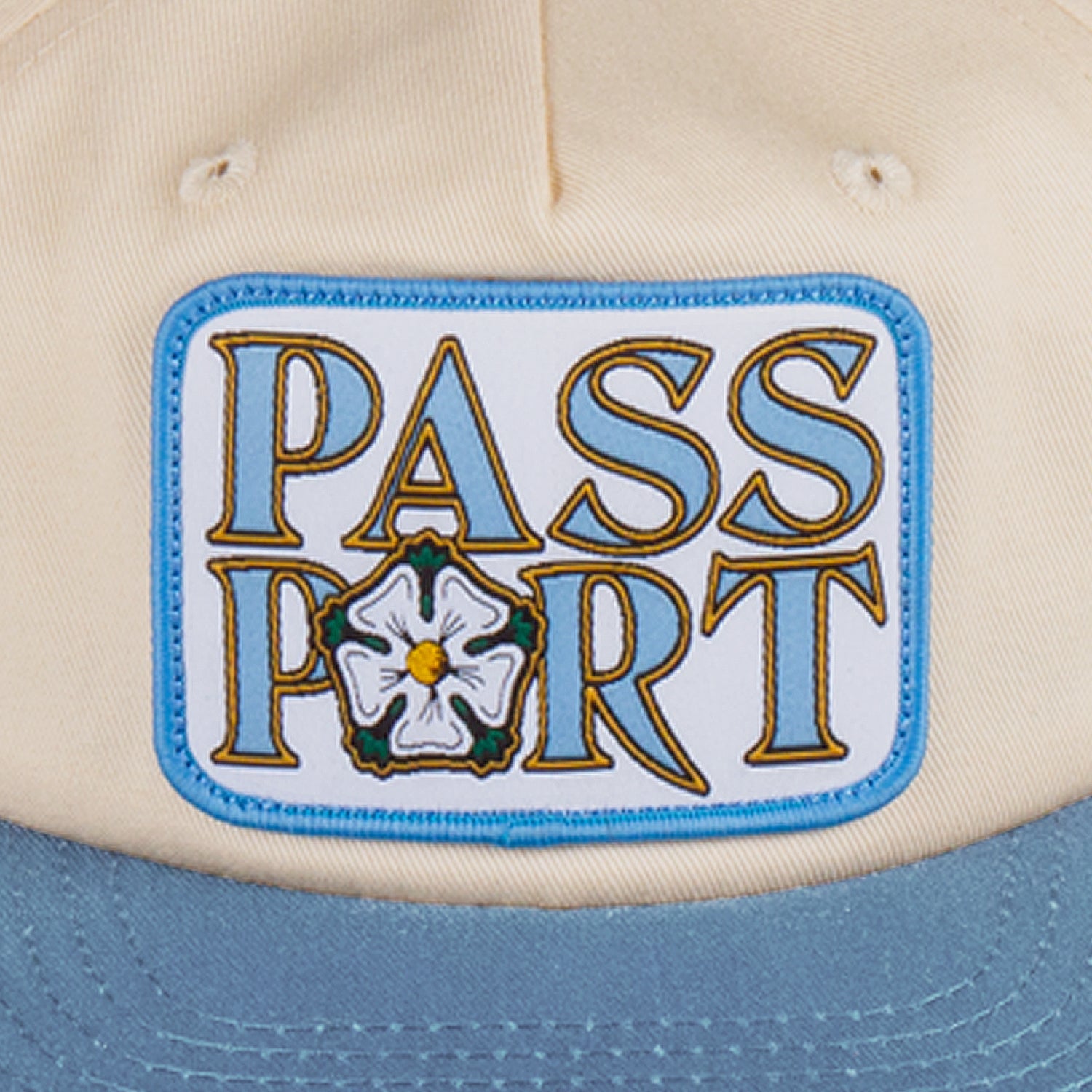 Pass~Port Rosa 5 Panel Cap - Off White / Powder Blue