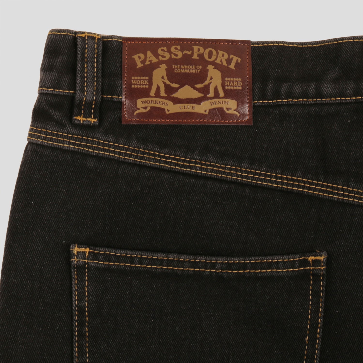 Pass~Port Workers Club Short - Washed Black