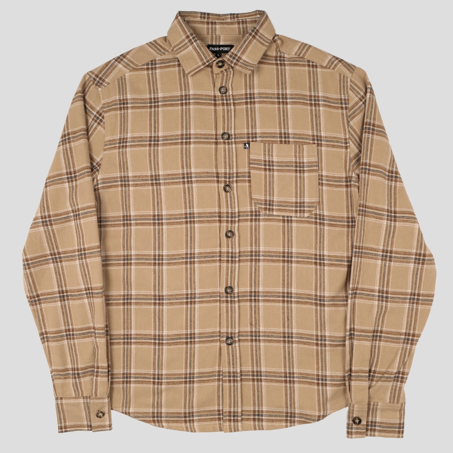 PASS~PORT "WORKERS" FLANNEL TAN