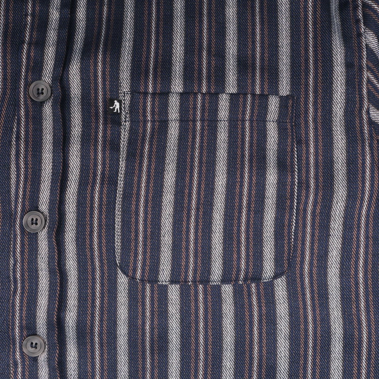 PASS~PORT "WORKERS STRIPES" L/S SHIRT NAVY
