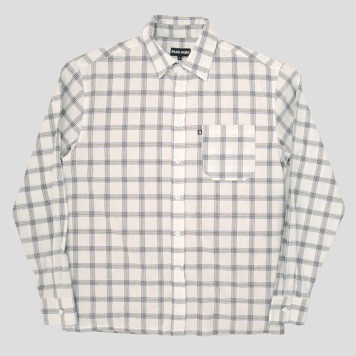 PASS~PORT "WORKERS CHECK" L/S SHIRT WHITE