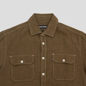 PASS~PORT "WORKERS CONTRAST" S/S SHIRT RUST