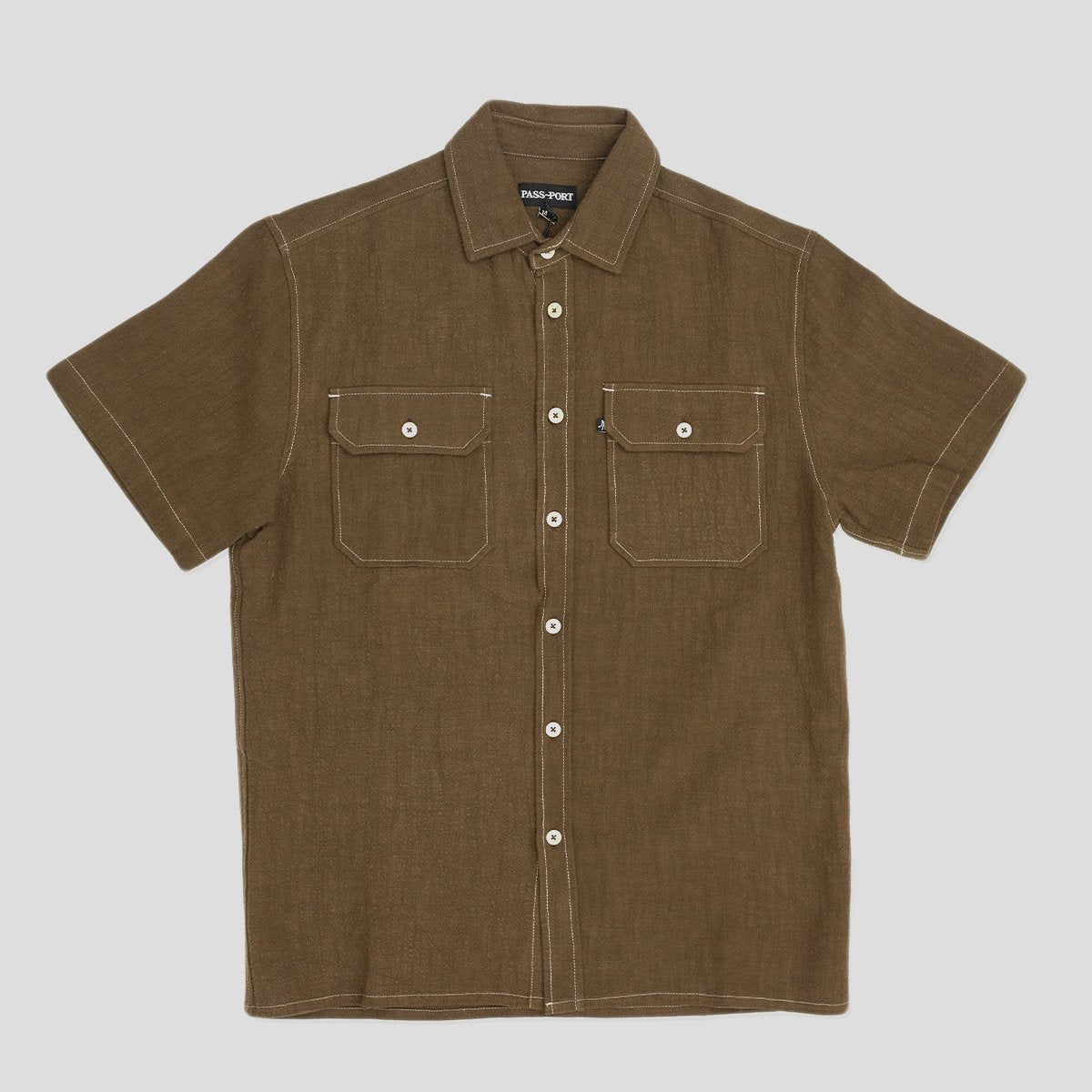 PASS~PORT "WORKERS CONTRAST" S/S SHIRT RUST